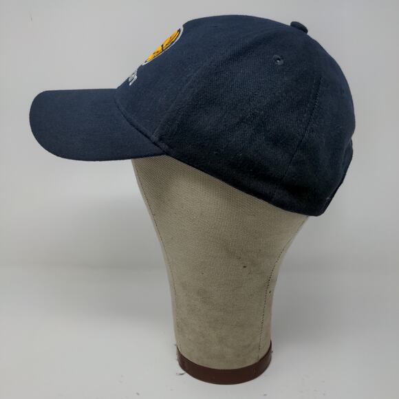 NBA Indiana Pacers Strapback Hat Embroidered Logo Blue Gold Adjustable - Picture 5 of 10